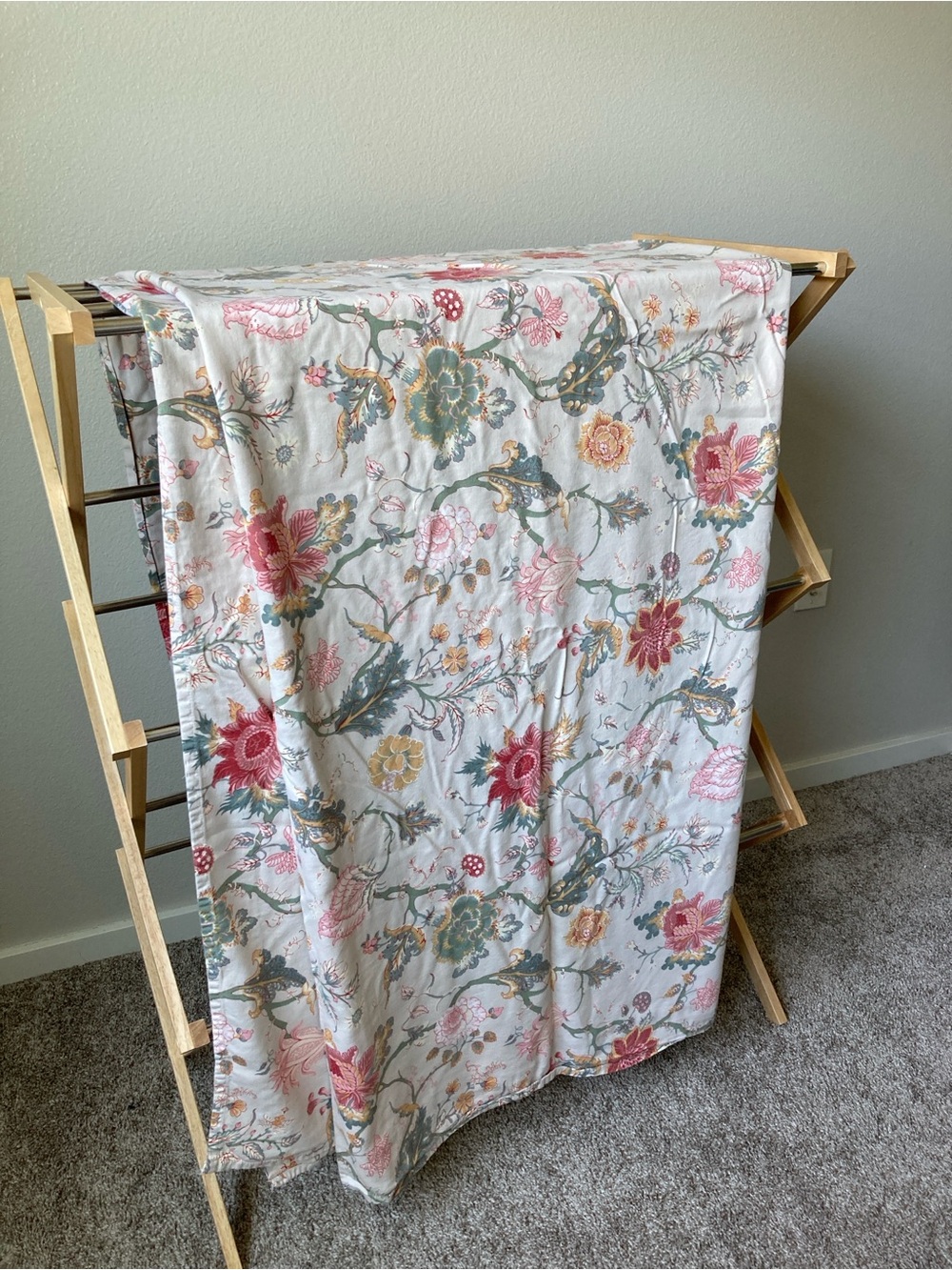 IKEA NÄSSELKLOCKA Jacobean floral pattern Sheet Set King Botanical - Picture 4 of 6